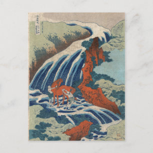 Yoshitsune Umarai waterfall in Yoshino in Washingt Briefkaart