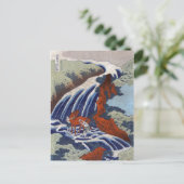 Yoshitsune Umarai waterval in Yoshino in Washingto Briefkaart (Staand voorkant)