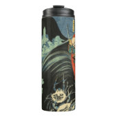 Yoshitsune versus de Taira Ghosts:  Woodblock Thermosbeker (Voorkant)