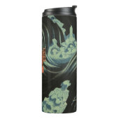 Yoshitsune versus de Taira Ghosts:  Woodblock Thermosbeker (Gedraaid links)