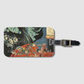 Yoshitsune vs. de Taira Ghosts: Japans Ukiyo-e Bagagelabel (Voorkant (horizontaal))