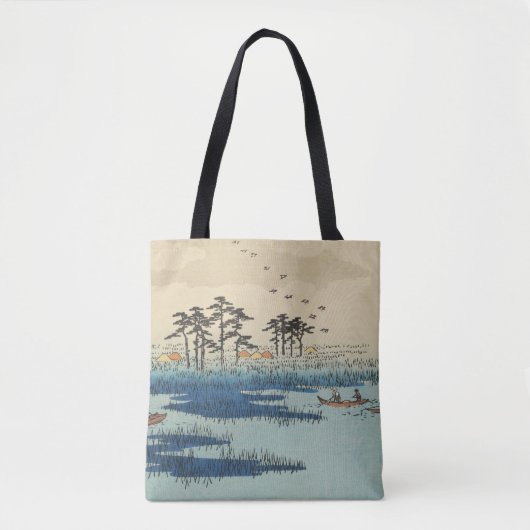Yoshiwara, Japan:  Woodblock Print Tote Bag (Voorkant)