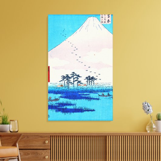 Yoshiwara Station 1855 Canvas Afdruk (Insitu (Woonkamer))