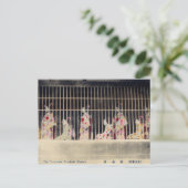 Yoshiwara, Tokyo Courtesans briefkaart reproductie (Staand voorkant)