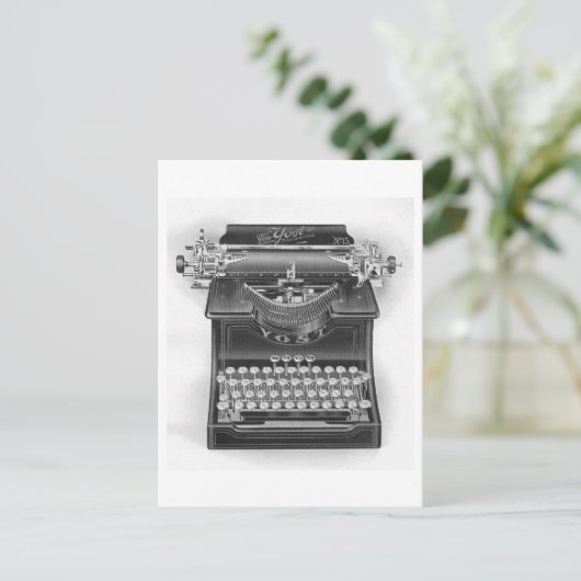  Yost Typewriter Briefkaart (Staand voorkant)