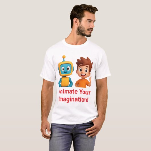 YoToon Studio Funny 3D Cartoon T-Shirt – Animate Y (Voorkant volledig)