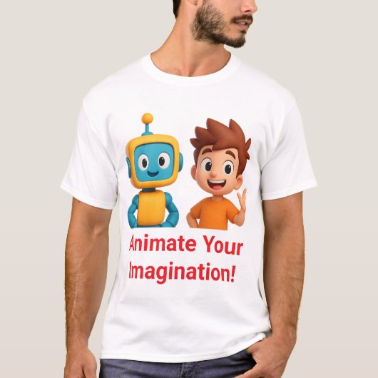 YoToon Studio Grappig 3D-cartoon T-shirt – Animate (Voorkant)