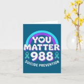 You 988 Suicide Prevention Awareness Rainbow Ribbo Kaart (Gele Bloem)