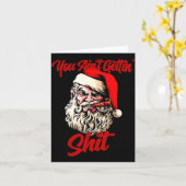You Ain't Getting Santa Cool Baked Weed Joint Xmas Kaart (Gele Bloem)