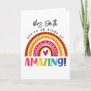 you all kinds of amazing teacher card kaart