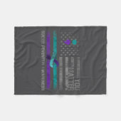 You American Flag Suicide Prevention Awareness  Fleece Deken (Voorkant (Horizontaal))