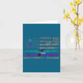 You American Flag Suicide Prevention Awareness  Kaart (Gele Bloem)