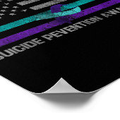 You American Flag Suicide Prevention Awareness  Poster (Hoek)