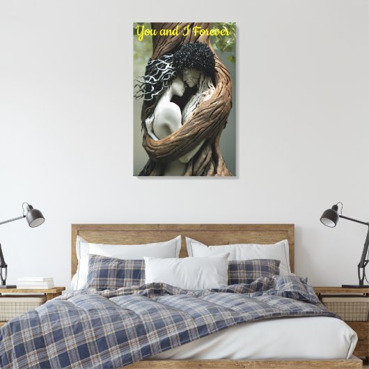 You and I, Forever Canvas Afdruk (Insitu (Slaapkamer))