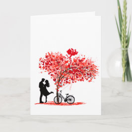 You and Me, and Cupid Personalized Folded Card Kaart