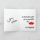 You and Me, and Cupid Personalized Folded Card Kaart (Binnen)
