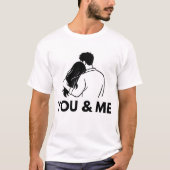 You And Me Minimal Couple Mens T Shirt (Voorkant)