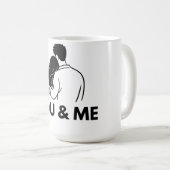 You And Me Minimal Couple Mug Koffiemok (Voorkant rechts)