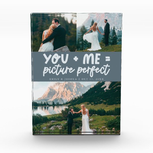 You and Me Picture Perfect Newlywed Slate Blue Fotoblokken (Voorkant)