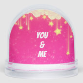 You and Me Wedding Snow Globe Pink Sneeuwbol (Voorkant)