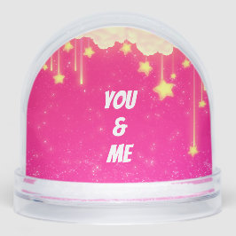 You and Me Wedding Snow Globe Pink Sneeuwbol