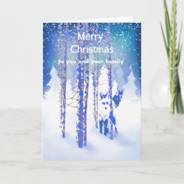 You and Your Family Custom Verse Christmas Fox Feestdagen Kaart