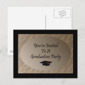 You' uitgenodigd voor een afstudeerfeest uitnodiging briefkaart (Voorkant / Achterkant)