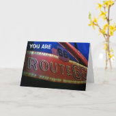 YOU ARE A CLASSIC-JUST LIKE RT. 66! HAPPY BIRTHDAY KAART (Gele Bloem)