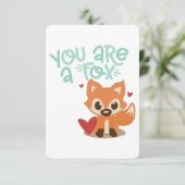 You Are a Fox | Cute Animal Pun Design | Flirty Va Kaart (Staand voorkant)