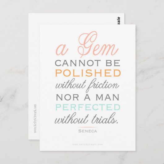 You Are A Gem Design beroemd gemaakt door Kelly Sc Briefkaart (Voorkant / Achterkant)