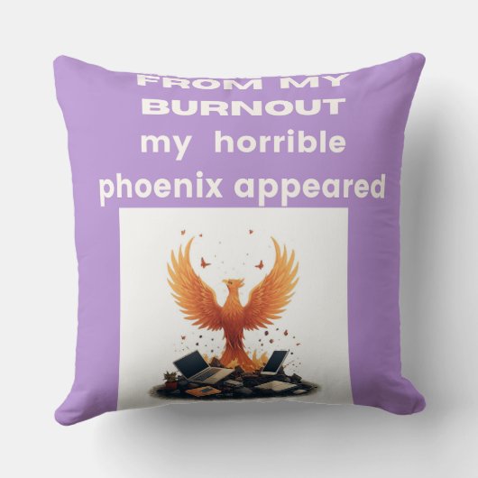 You are a phoenix rising kussen (Achterkant)