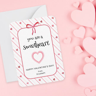 You Are A Sweetheart Classroom Valentine Notitiekaartje