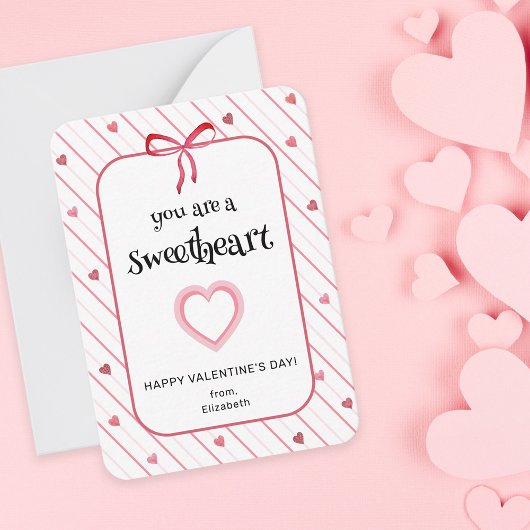 You Are A Sweetheart Classroom Valentine Notitiekaartje