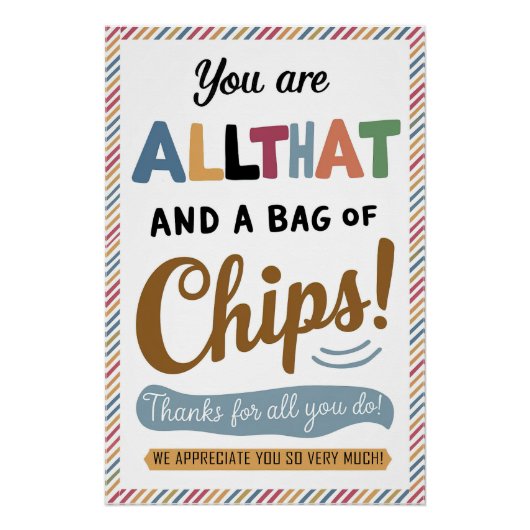 You Are All That en een tas met Posters chips (Voorkant)