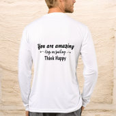 You are Amazing Keep on Smiling Think Happy Tri-Blend Shirt