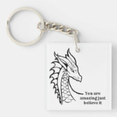 "You Are Amazing Keychain – Motivational Quote Key (Voorkant)
