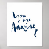 You are amazing Minimalist Motivational Inspired Poster (Voorkant)
