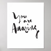 You are amazing Minimalist Motivational Inspired Poster (Voorkant)