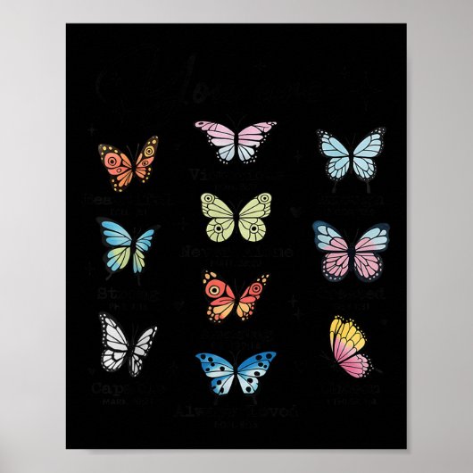 You Are Butterfly Beautiful Christian Religious Bi Poster (Voorkant)