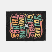 You Are Capable Of Amazing Things  Fleece Deken (Voorkant (Horizontaal))