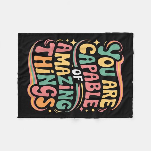 You Are Capable Of Amazing Things  Fleece Deken (Voorkant (Horizontaal))