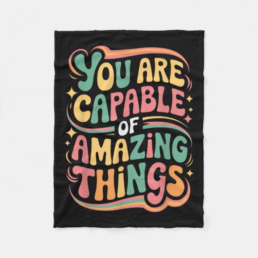 You Are Capable Of Amazing Things  Fleece Deken (Voorkant)