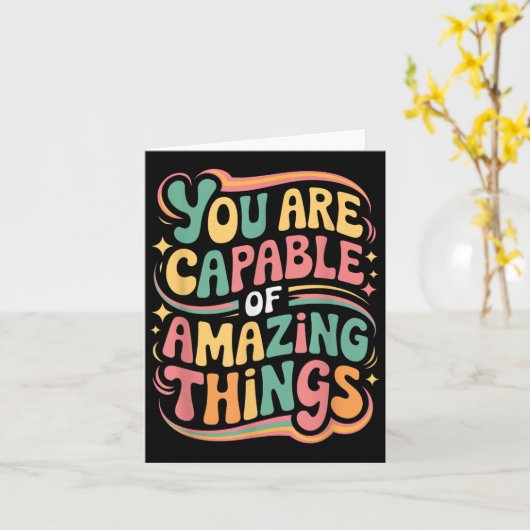 You Are Capable Of Amazing Things  Kaart (Gele Bloem)
