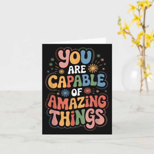 You Are Capable Of Amazing Things  Kaart (Gele Bloem)