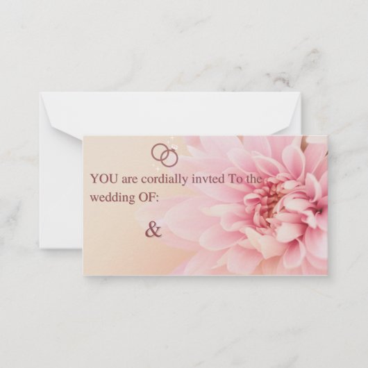 You Are Cordially Invited - Wedding Invitation Notitiekaartje (Voorkant)