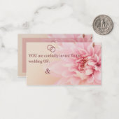 You Are Cordially Invited - Wedding Invitation Notitiekaartje (Voorkant / Achterkant in situ)