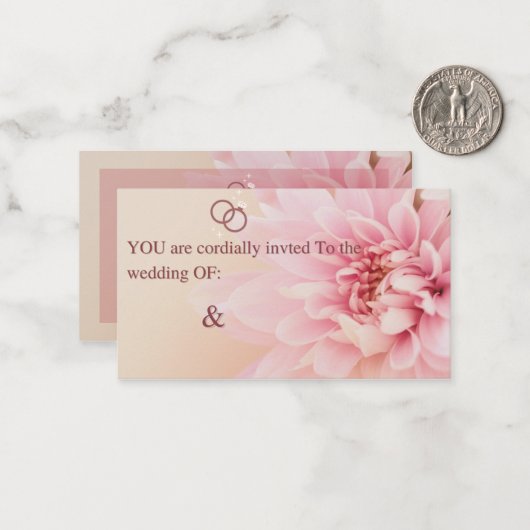 You Are Cordially Invited - Wedding Invitation Notitiekaartje (Voorkant / Achterkant in situ)