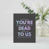 You Are Dead to Us! - R.I.P. Beheer!: Coworker Briefkaart (Staand voorkant)