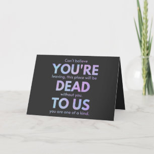 You Are Dead to Us! - R.I.P. Beheer!: Coworker Feestdagen Kaart