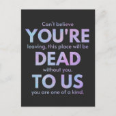 You Are Dead to Us! - R.I.P. Beheer!: Coworker Feestdagenkaart (Voorkant)